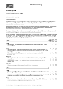 Selbsteinschätzung - Besser verstehen, besser integrieren
