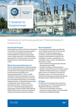 IT Sicherheit f&uuml;r Energieversorger