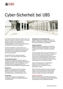Cyber-Sicherheit bei UBS