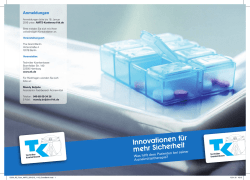 Innovationen f&uuml;r mehr Sicherheit