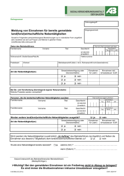 Meldung von Einnahmen für bereits gemeldete land(forst