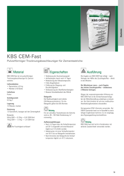 KBS CEM-Fast - Trocknungsbeschleuniger für Zementestriche