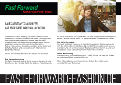 Sales Assistant.indd - Fast Forward Fashion