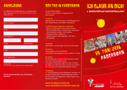 ICH GLAUB AN DICH! - der Messdiener im Bistum Essen