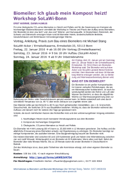Biomeiler: Ich glaub mein Kompost heizt! Workshop SoLaWi-Bonn
