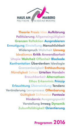 Jahresprogramm 2016