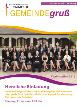 Herzliche Einladung - Evangelische Pfarrgemeinde Pinkafeld