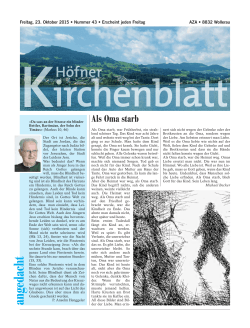 23.10.2015 - Kirchgemeinde Freienbach
