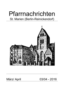 2016 03 04 Pfarrnachrichten - St. Marien Berlin