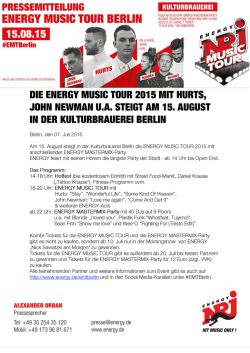 die energy music tour 2015 in berlin am 15. august