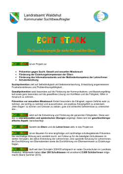 ECHT STARK Kurzinfo - Kommunaler Suchtbeauftragter Landkreis