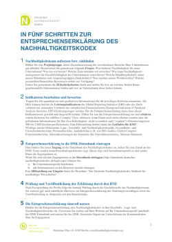 in f&uuml;nf schritten zur entsprechenserkl&auml;rung des nachhaltigkeitskodex