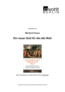 Ein neuer Gott f&uuml;r die alte Welt