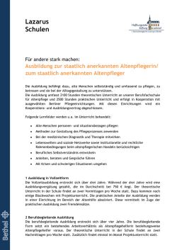 Informationsblatt Altenpflegeausbildung