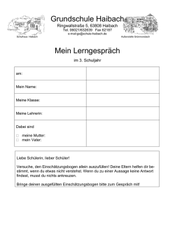 Lerngespräch 3.Klasse