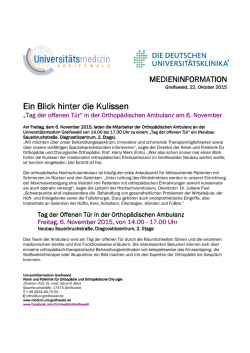 Ein Blick hinter die Kulissen Ein Blick hinter die Kulissen