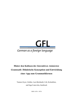 Hinter den Kulissen der Interaktiven Animierten - GFL