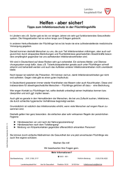 Informationsblatt "Helfen - aber sicher! - Tipps zum
