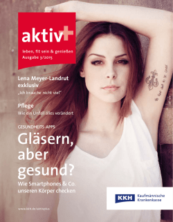 Gl&auml;sern, aber gesund? - KKH Kaufm&auml;nnische Krankenkasse