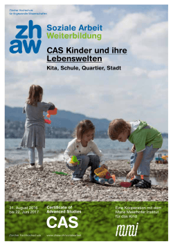 CAS Kinder und ihre Lebenswelten - Marie Meierhofer Institut für