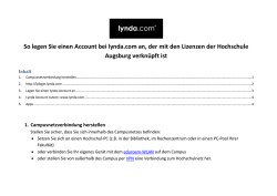 So legen Sie einen Account bei lynda.com an, der mit den Lizenzen