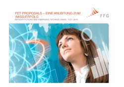 fet proposals &ndash; eine anleitung zum (miss)erfolg
