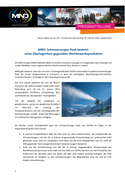 MND: Schneeerzeuger Peak beweist seine Überlegenheit