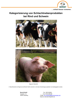 Kategorien 1-3 vom Rind und Schwein