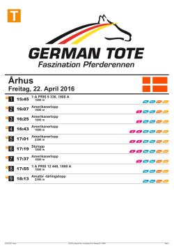 Programm - German Tote