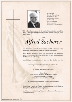 Parte Sacherer Alfred - Stadtwerke Judenburg AG