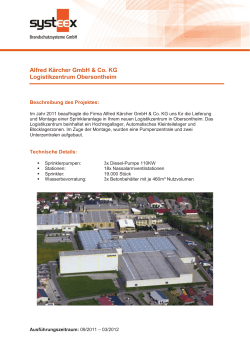 Alfred Kärcher GmbH & Co. KG Logistikzentrum Obersontheim