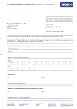 ALFRED HORN GmbH & Co. KG - Abt. Buchhaltung
