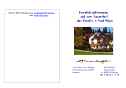 Herzlich willkommen auf dem Bauernhof der Familie Alfred Vilgis