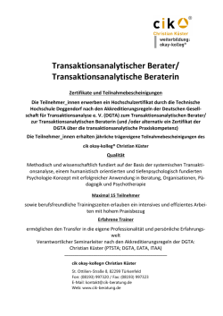 Details zur Weiterbildung zum - CIK