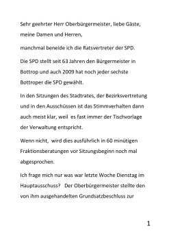 Rede zur Abstimmung über den Verkaufsoffenen Sonntag