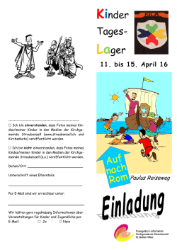 Kinder Tages- Lager - Kirchgemeinde Straubenzell