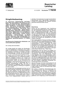 Dringlichkeitsantrag "CSU" vom 01.12.2015"