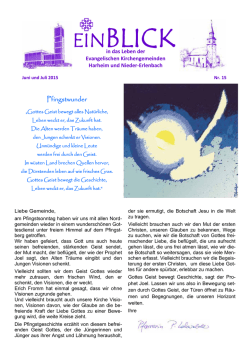 Einblick_15_Seite 1 - Evangelische Kirchengemeinde Harheim