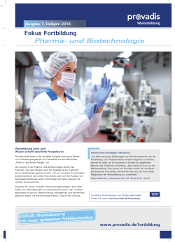 Fokus Fortbildung Pharma- und Biotechnologie