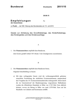Drucksache 281/1/15