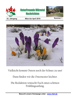 Vielleicht kommt Ostern noch der Schnee zu uns! Dann finden wir