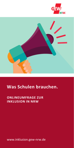 Was Schulen brauchen. - Gew-nrw