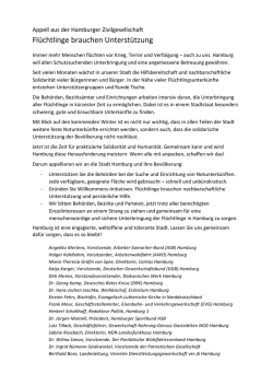 Flüchtlinge brauchen Unterstützung