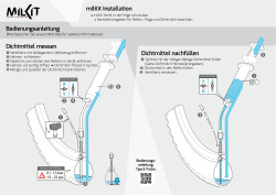 Bedienungsanleitung Dichtmittel messen milKit Installation