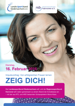 ZEIG DICH! - Landessportbund Niedersachsen