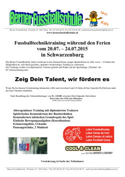 in Schwarzenburg Zeig Dein Talent, wir f&ouml;rdern es