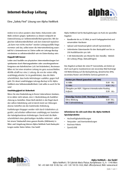 Internet-Backup Leitung