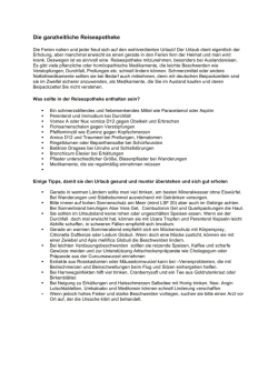 Die ganzheitliche Reiseapotheke - dr