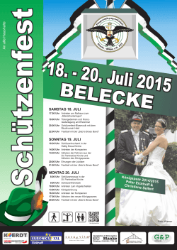 Schützenfest 18. - 20. Juli 2015 BELECKE