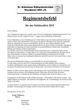 Regimentsbefehl - Bruderschaft Neuenhausen